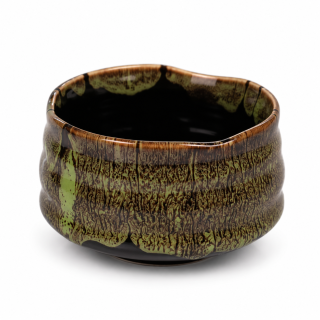 Chawan Madara - brązowo-oliwkowa czarka wabi-sabi | Fuji Tea