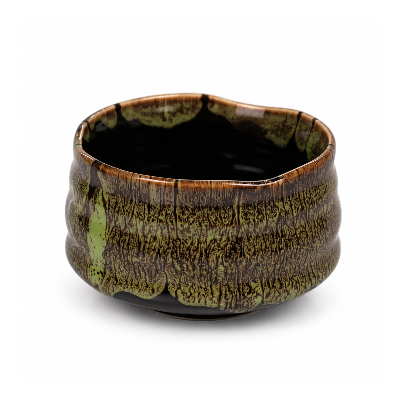 Chawan Madara - brązowo-oliwkowa czarka wabi-sabi | Fuji Tea