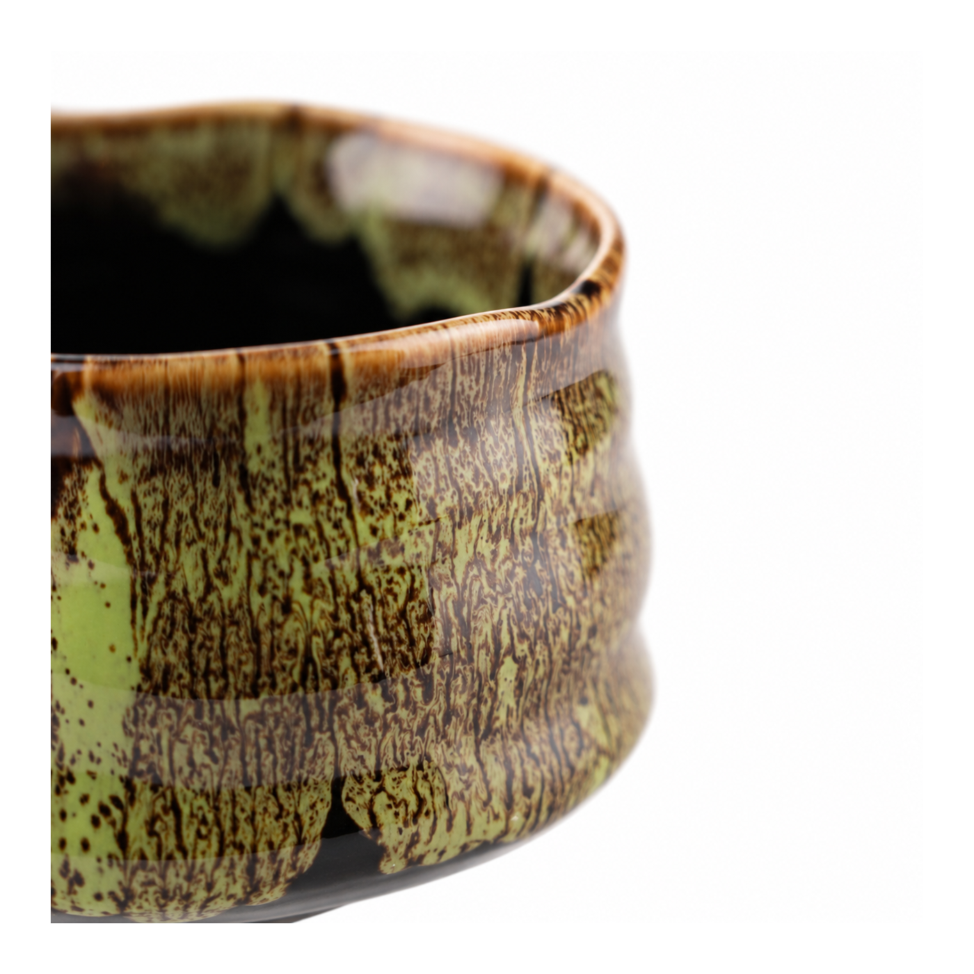 Chawan Madara - brązowo-oliwkowa czarka wabi-sabi | Fuji Tea