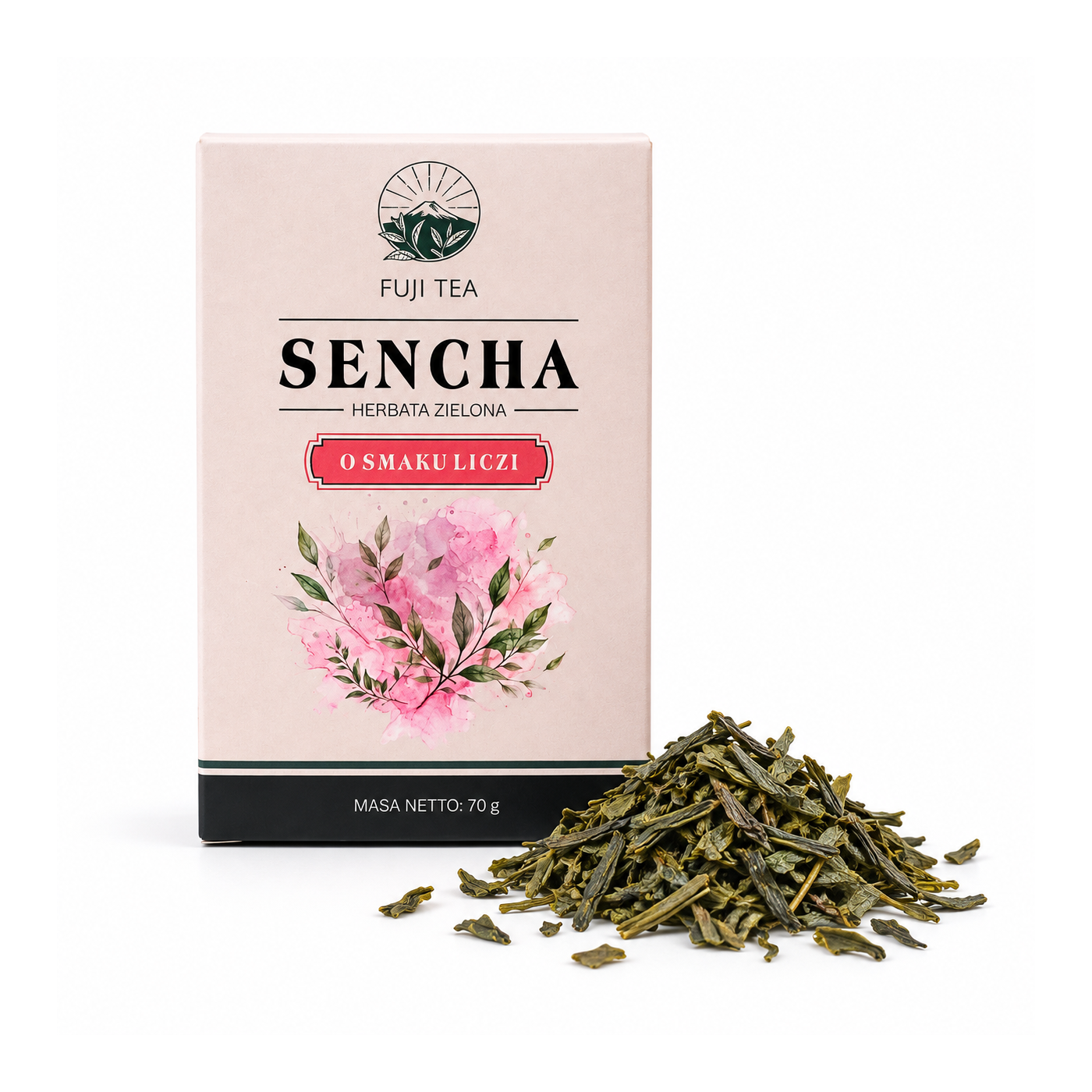 Sencha z liczi – zielona herbata liściasta 70 g | Fuji Tea