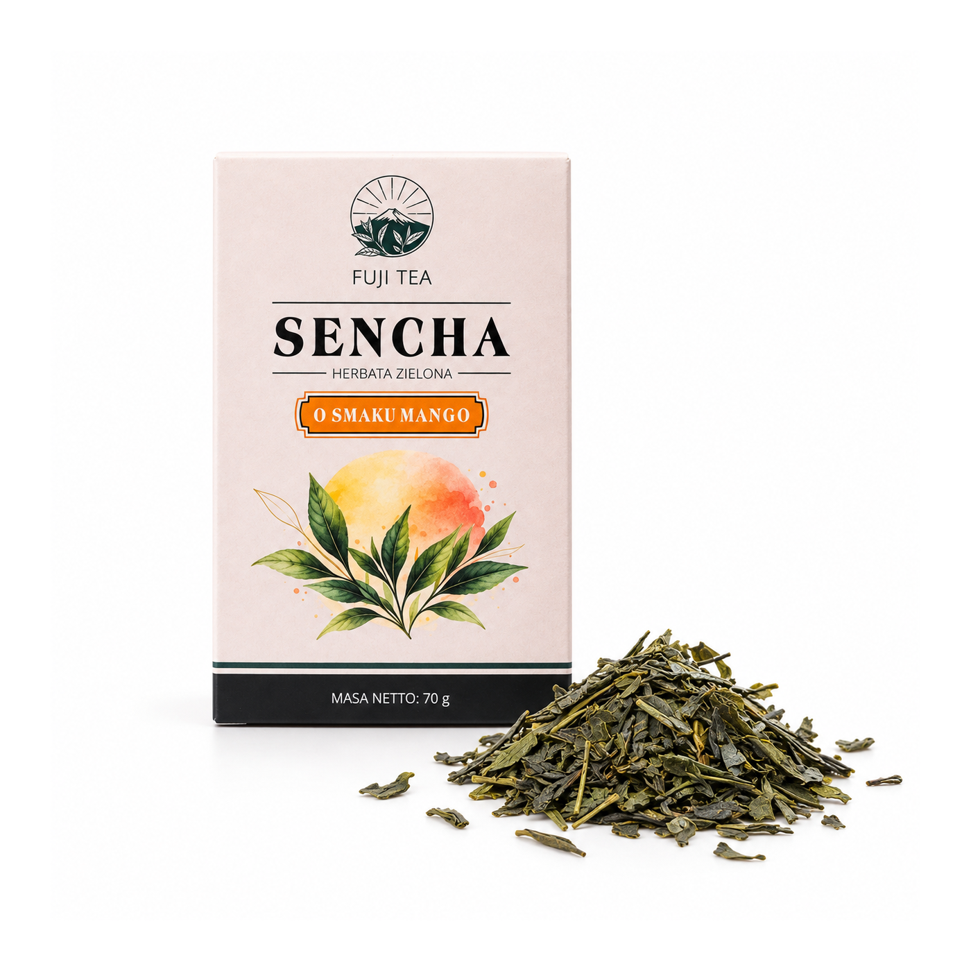 Sencha z mango – zielona herbata liściasta 70 g | Fuji Tea