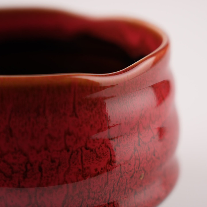 Chawan Akai - karminowa czarka do matchy | Fuji Tea