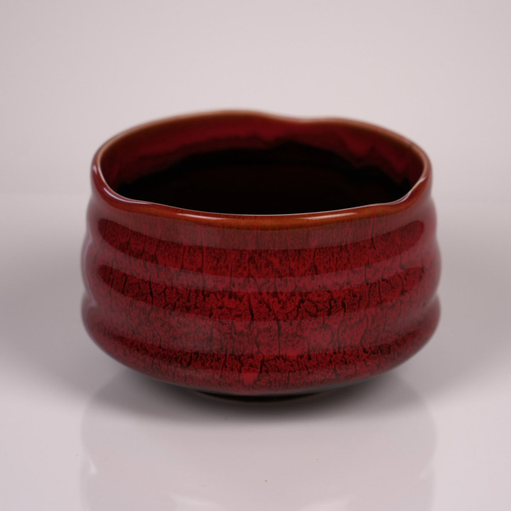 Chawan Akai - karminowa czarka do matchy | Fuji Tea