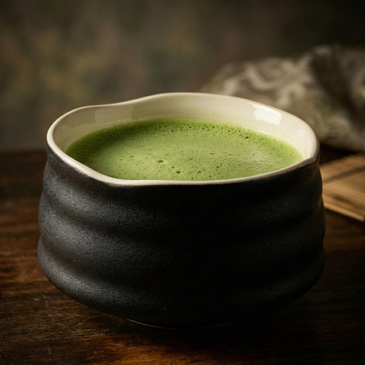 Chawan Kuro Sumi - matowa czarna czarka do matchy | Fuji Tea
