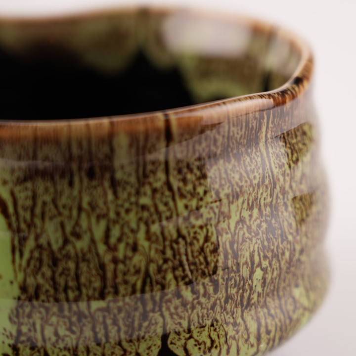 Chawan Madara - brązowo-oliwkowa czarka wabi-sabi | Fuji Tea