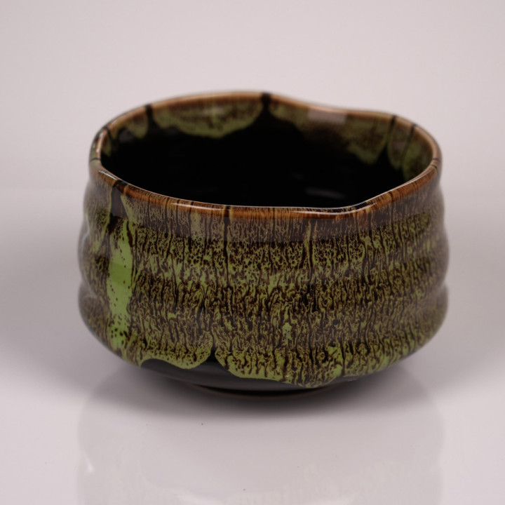 Chawan Madara - brązowo-oliwkowa czarka wabi-sabi | Fuji Tea