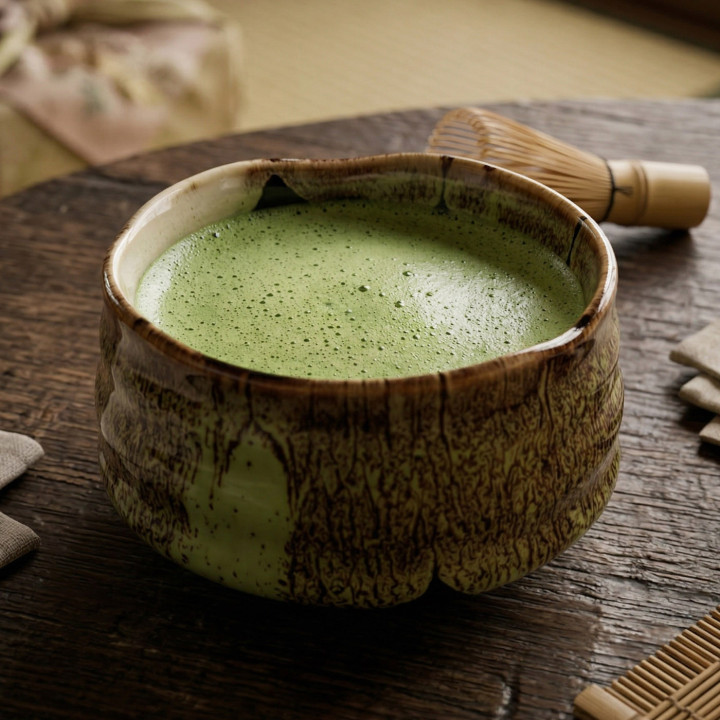 Chawan Madara - brązowo-oliwkowa czarka wabi-sabi | Fuji Tea