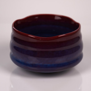抹茶碗「曙」 - 瑠璃と紅のグラデーション茶碗 | Fuji Tea
