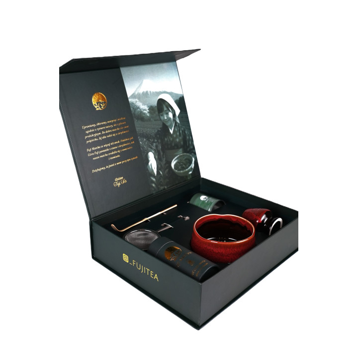 Zestaw do matchy Akane ceremonialny - karminowy blask | Fuji Tea