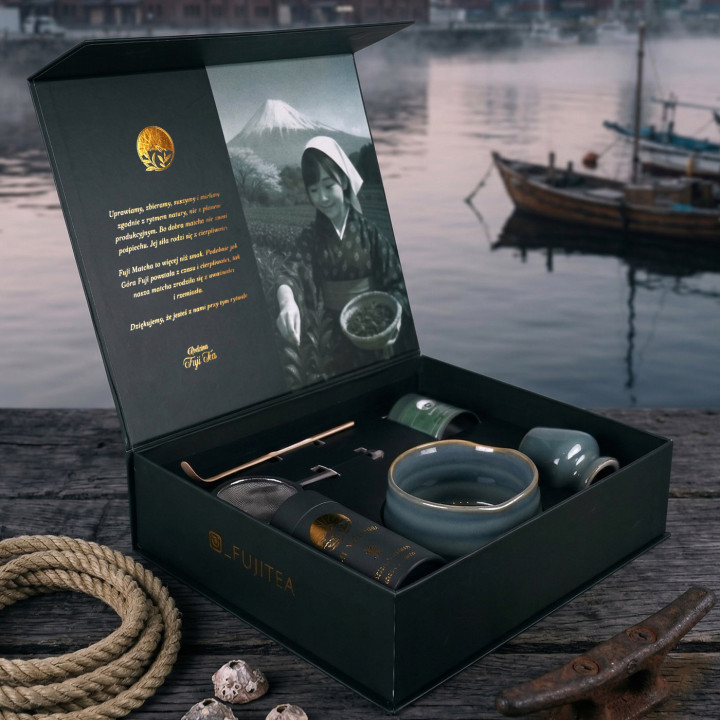 Zestaw ceremonialny do matchy Mizu - morska głębia | Fuji Tea