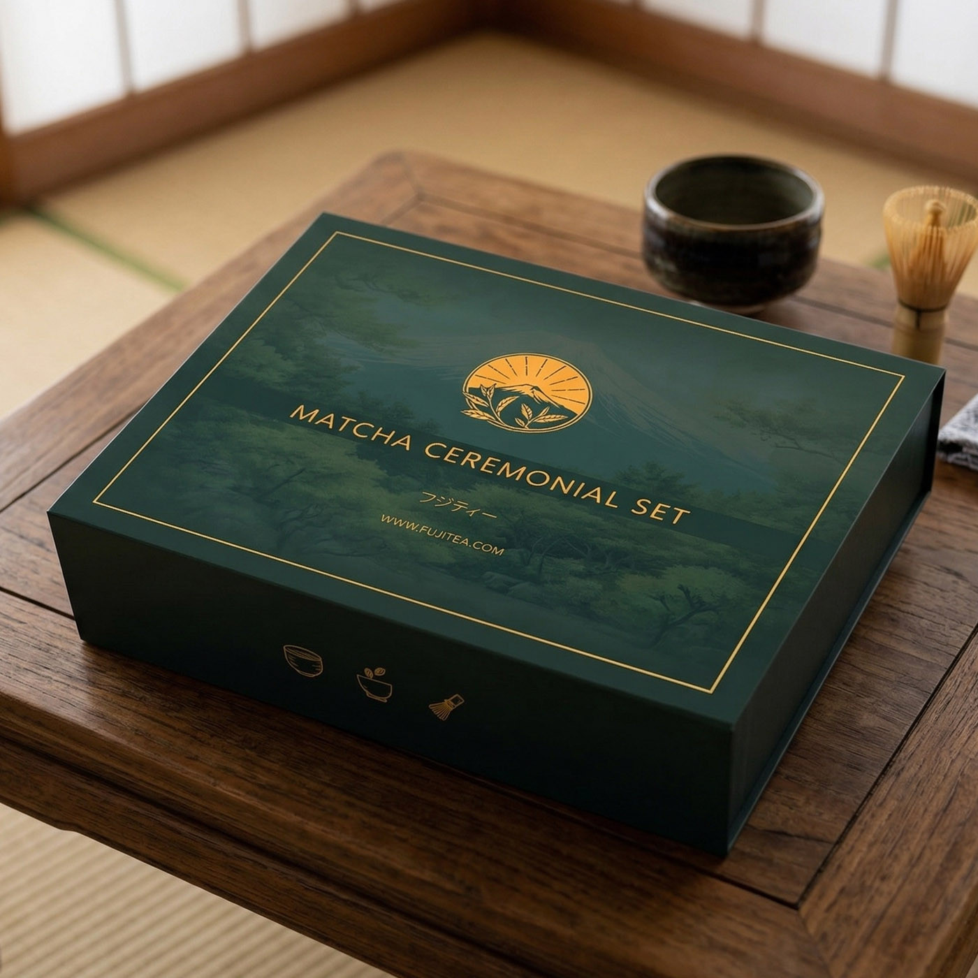 有栖 プレミアム抹茶セット - 高貴なエレガンス | Fuji Tea