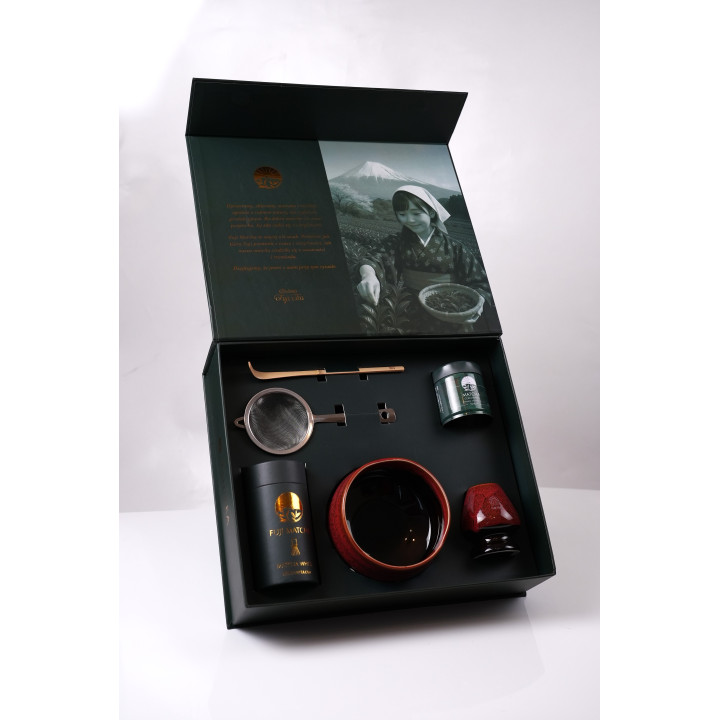 Zestaw do matchy Akane ceremonialny - karminowy blask | Fuji Tea