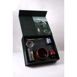 Zestaw premium do matchy Akane - karminowa czerwień | Fuji Tea