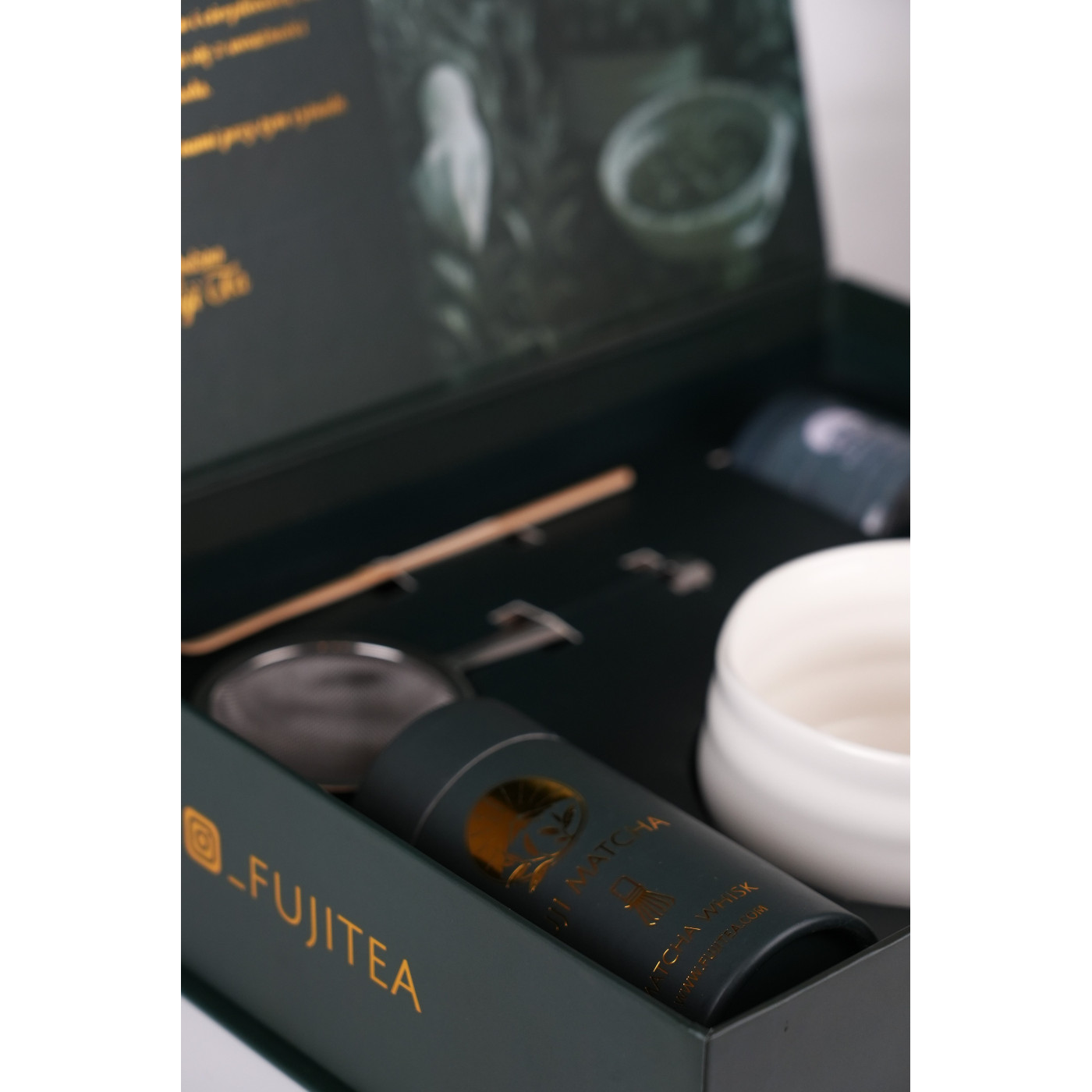 Zestaw premium do matchy Yuk - śnieżnobiały komplet | Fuji Tea