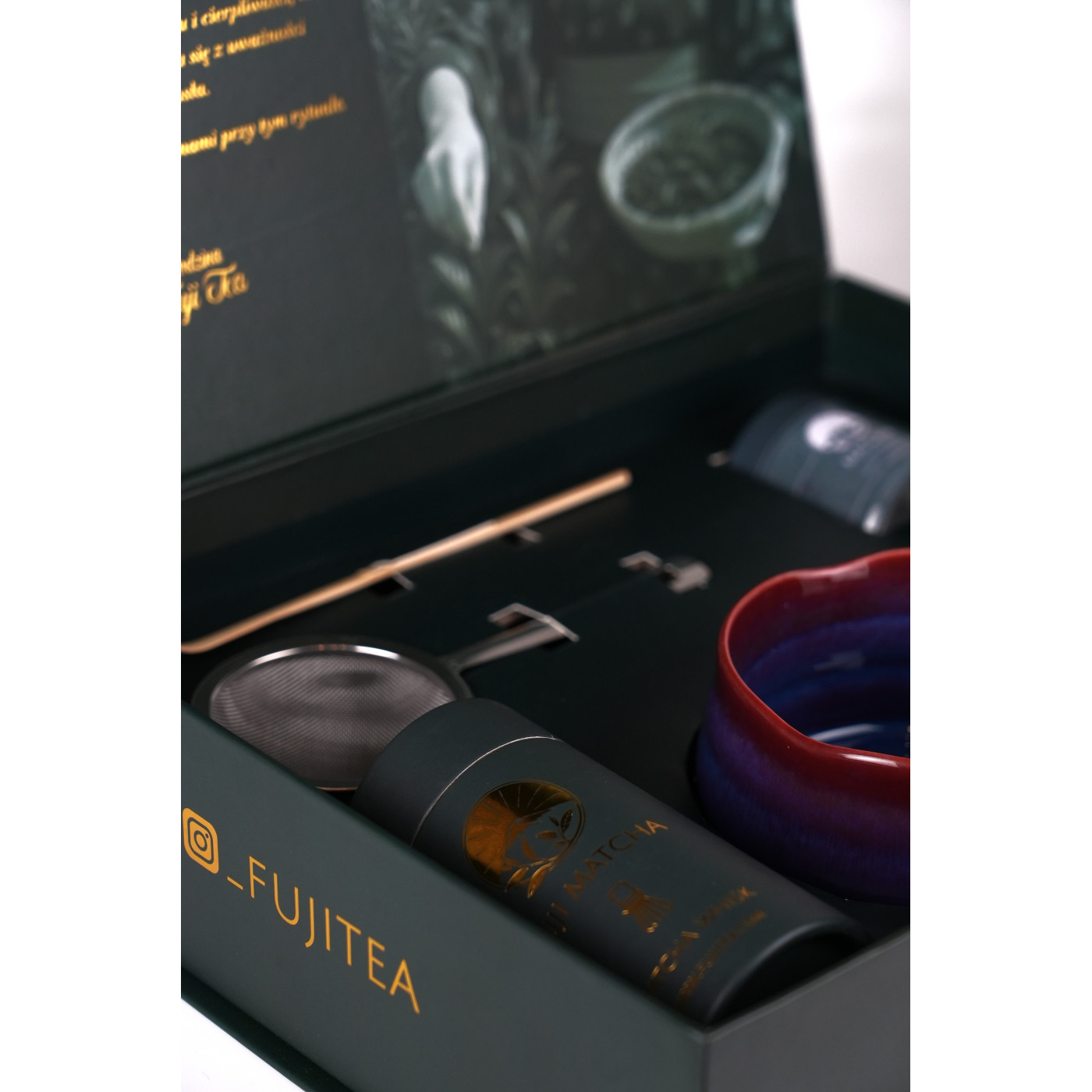 Zestaw premium do matchy Ayame - fioletowa elegancja | Fuji Tea