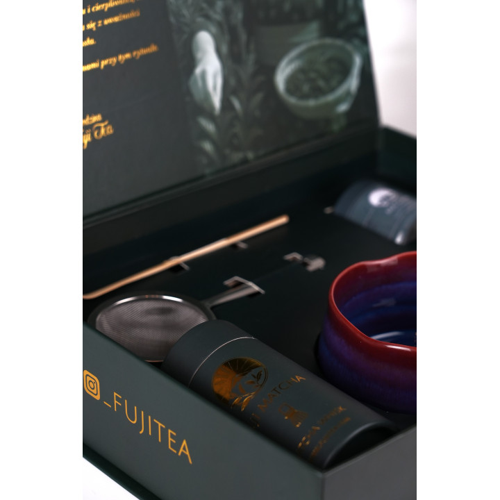 Zestaw premium do matchy Ayame - fioletowa elegancja | Fuji Tea