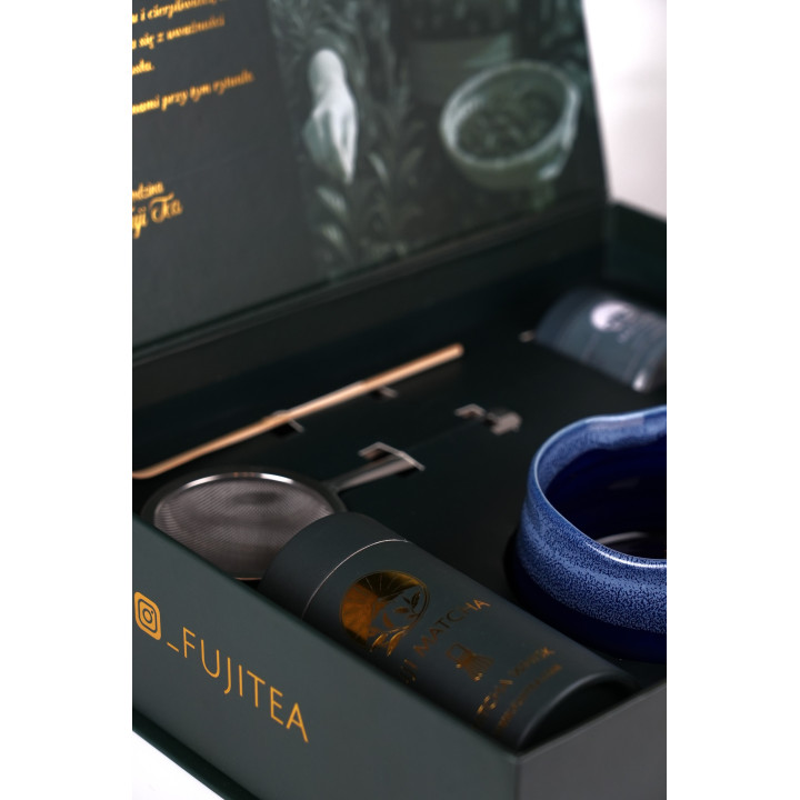Zestaw premium do matchy Umi - szafirowy gradient | Fuji Tea