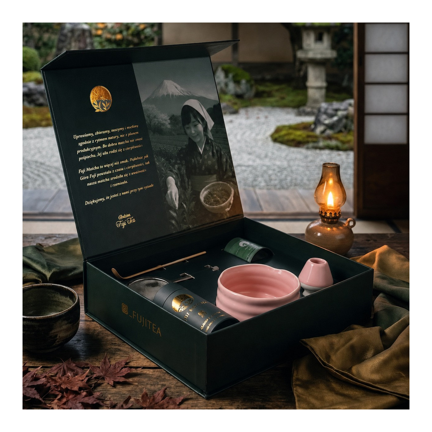 Fuji Matcha Premium Set Sakura – różowy zestaw do matchy