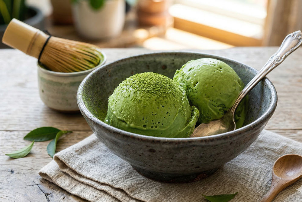 Domowe lody matcha bez maszynki – przepis krok po kroku